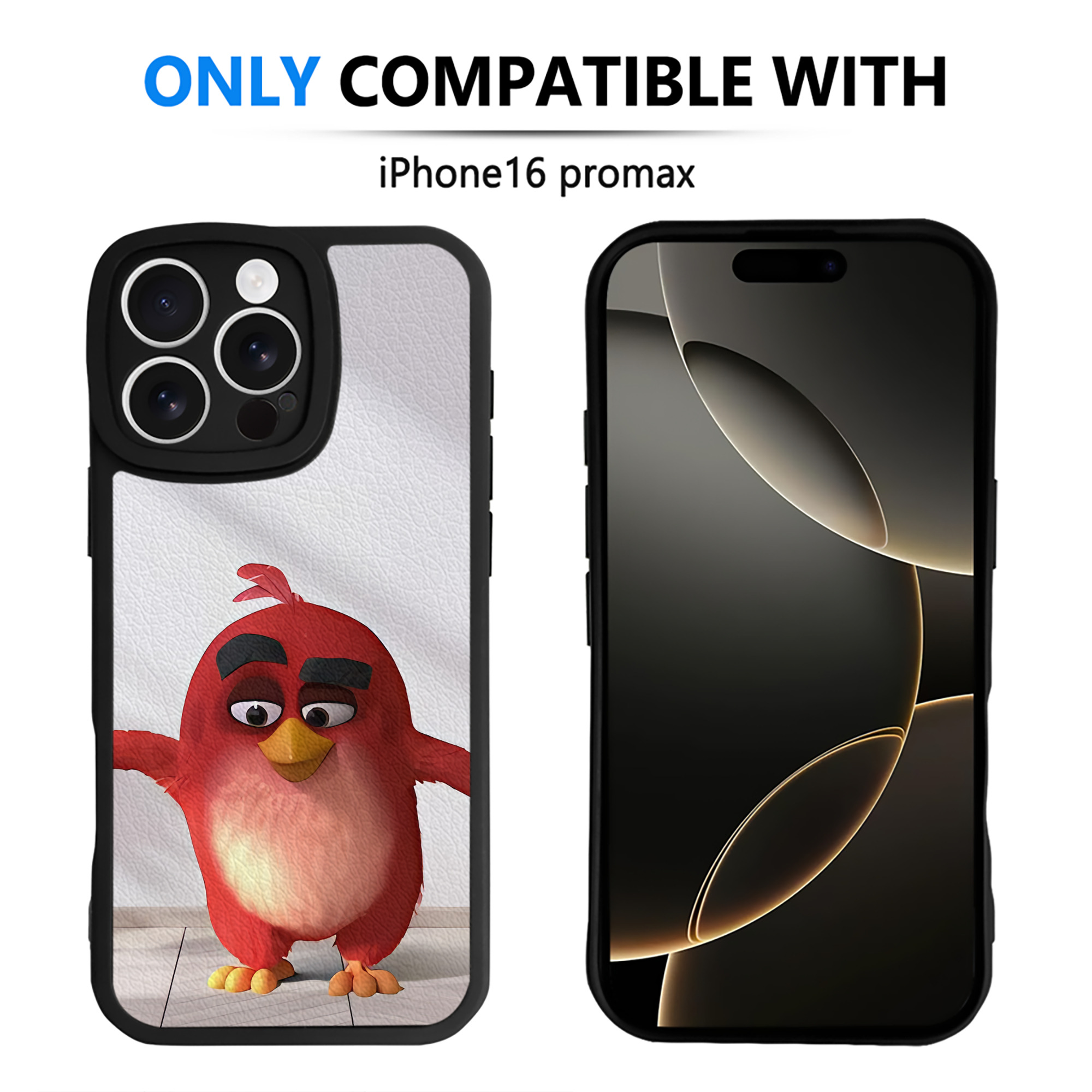 （画像用） Angry Birds アングリーバード 【iPhone 16シリーズ対応】シリコンスマホケース（レザー調） 材質：シリコン